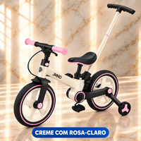 Bicicleta Infantil Evolutiva 6 em 1 — Dobrável, com Empurrador e Rodinhas