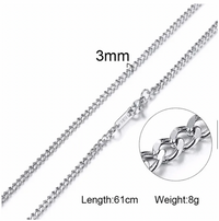 Kit Corrente + Pulseira Masculina Salvatore Silver