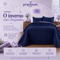 Kit de Colcha de Cama Azul