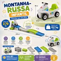 Montanha-Russa Infantil com Carrinho – Diversão Dentro e Fora de Casa