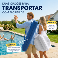 Guarda-Sol Flutuante para Piscina 2,13m com Porta-Copos + Bolsa de Transporte