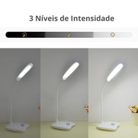 Luminária de Mesa LED – Carregamento USB