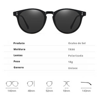 Óculos de Sol Masculino - Oferta Pague 1 Leve 2