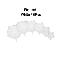 Kit de Tampas de Silicone Reutilizável Universal Elástica Bpa Free