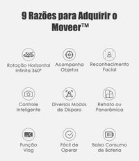 Suporte Inteligente para Celular – Sensor de Movimento, Rotação 360° – Moveer™