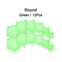 Kit de Tampas de Silicone Reutilizável Universal Elástica Bpa Free