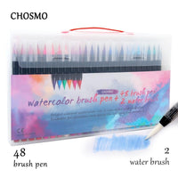 Canetas Marcadoras Aquarela Art Drawing – 48 Cores