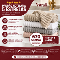 CloudSoft™ – Toalha Premium Algodão Turco | Kit 10 Banhão + 10 Rosto (BRINDE)