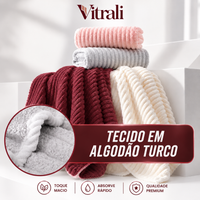 CloudSoft™ – Toalha Premium Algodão Turco | Kit 10 Banhão + 10 Rosto (BRINDE)