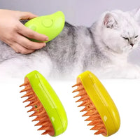 Escova de Vapor para Gatos 3 em 1 Spray Elétrico Escovas tira Pelo