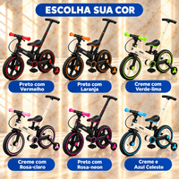 Bicicleta Infantil Evolutiva 6 em 1 — Dobrável, com Empurrador e Rodinhas