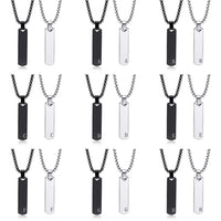 Colar Masculino Barra com Inicial Personalizada