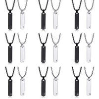 Colar Masculino Barra com Inicial Personalizada