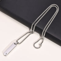 Colar Masculino Barra com Inicial Personalizada