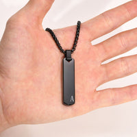 Colar Masculino Barra com Inicial Personalizada