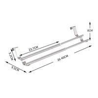 Porta Toalhas para Banheiro e Cozinha! Inox 2 toalhas com regulagem