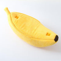 Casa cama em forma de banana quente e aconchegante para animais de estimação.