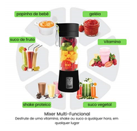 Mini Liquidificador Portátil 6 Lâminas 380ML
