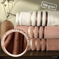Conjunto Premium 15 Toalhas Super Banhão de Alta Maciez + 5 Toalhas de Rosto de BRINDE